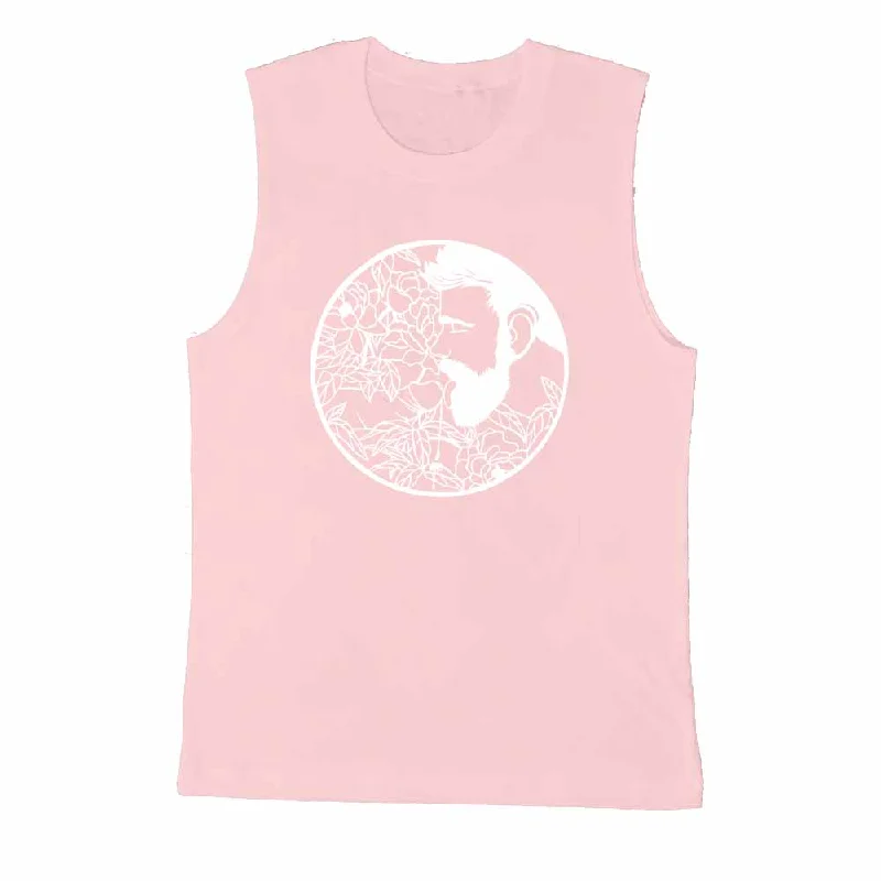 Kinky Needles Bearded Floral Nectar Sleeveless T-Shirt