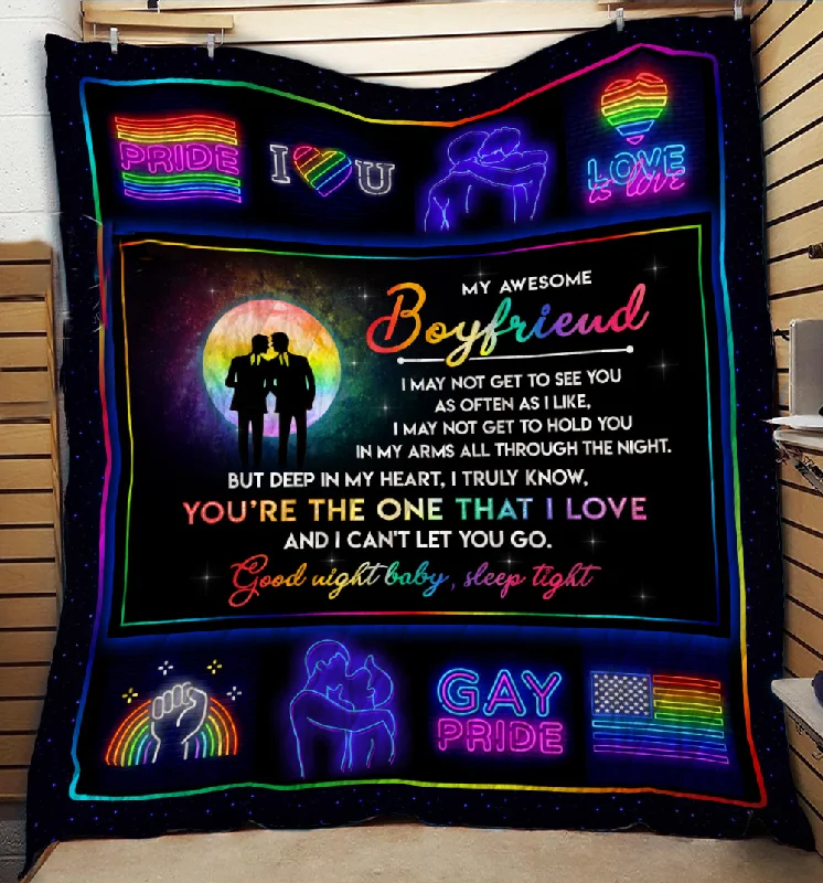 Gay Pride Blanket, Awesome Boyfriend Blanket For Gaymer, Love Is Love Blanket Present Couple Gay Gay Pride Blanket, Awesome Boyfriend Blanket For Gaymer, Love Is Love Blanket Present Couple Gay