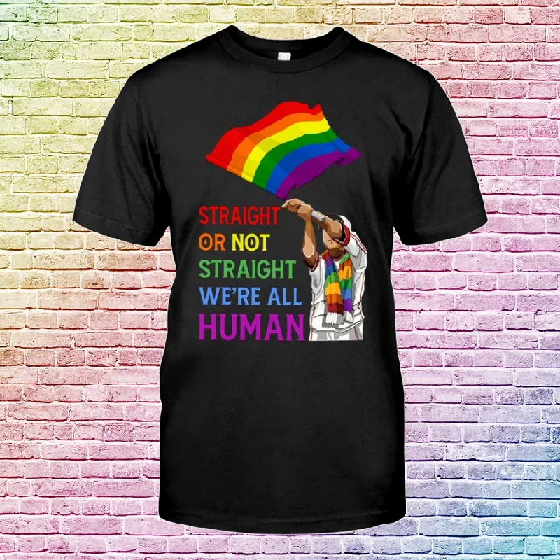 We Are All Human, LGBTQ Shirt For Pride Month, Gift For Lesbian, Gift To Couple Gay Man