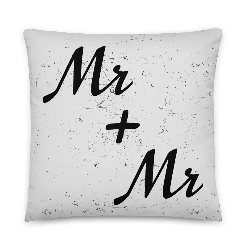 Mr and Mr Wedding Engagement Throw Pillow
