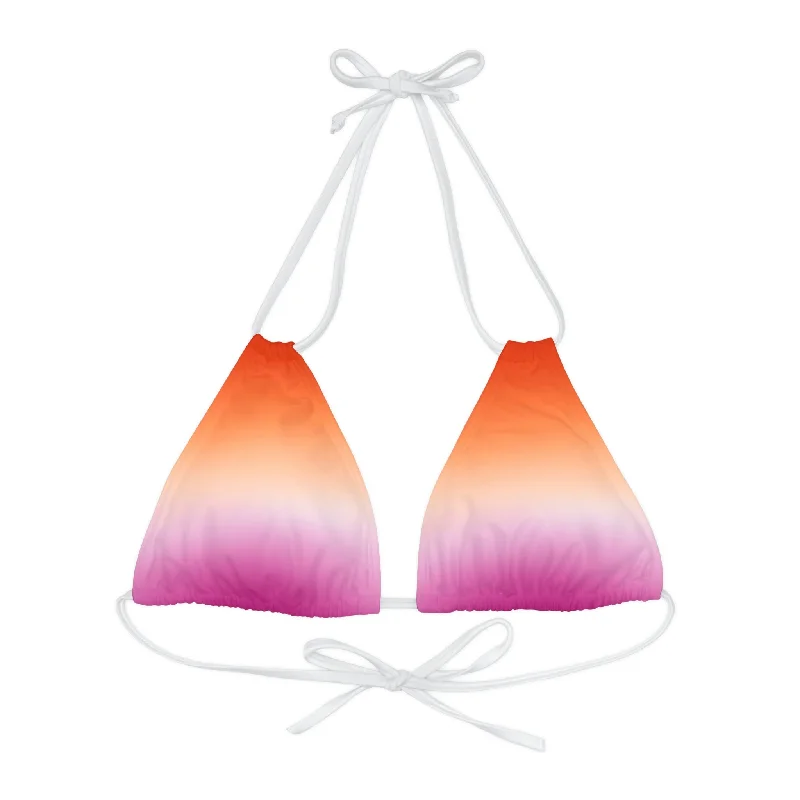 Lesbian Pride Bikini Swimsuit Top - Ombre