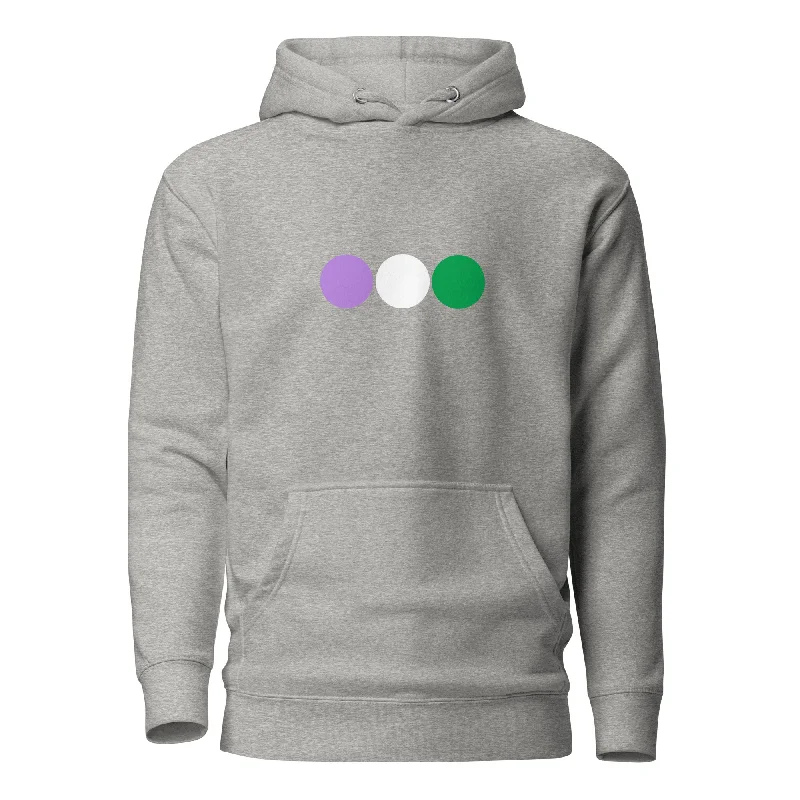 Genderqueer Pride Hoodie - Circles