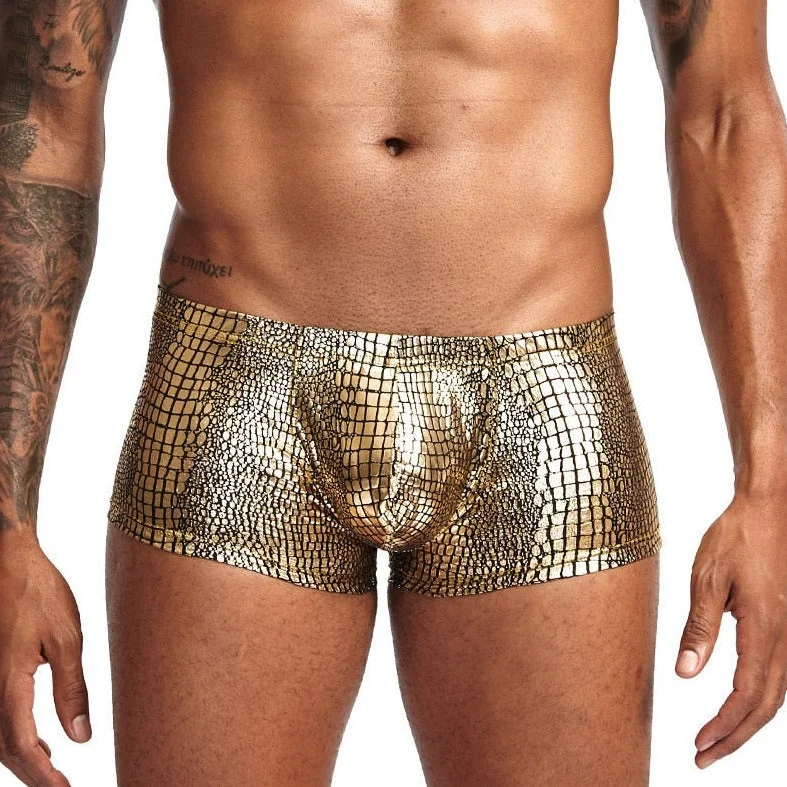 Men's Shimmer Snakeskin Pouch Boxers