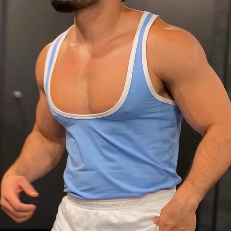 PecsShow Deep Scoop Neck Tank Top