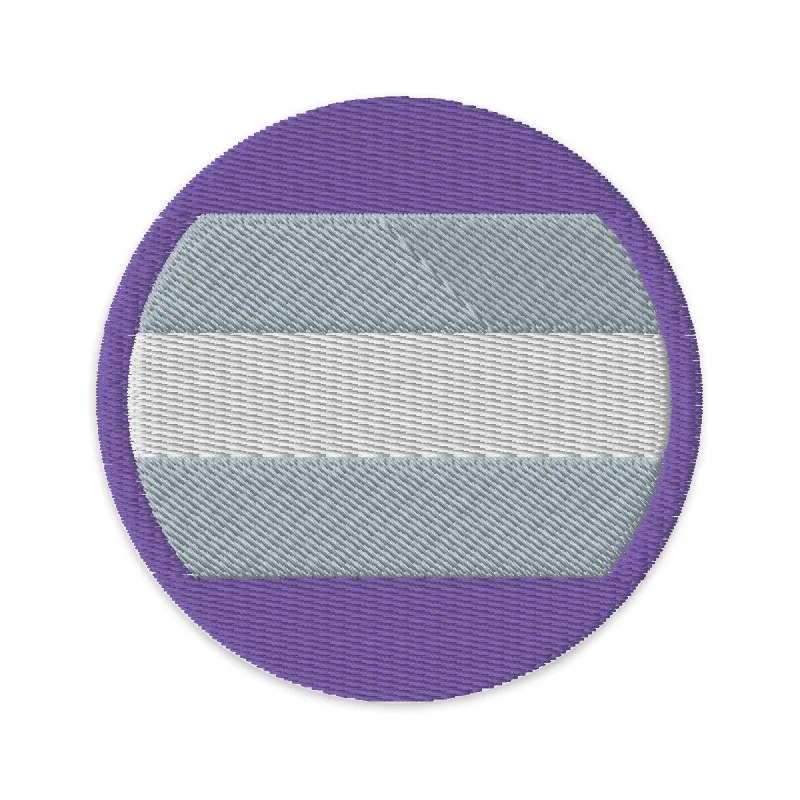 Greysexual Pride Circle Embroidered Patch