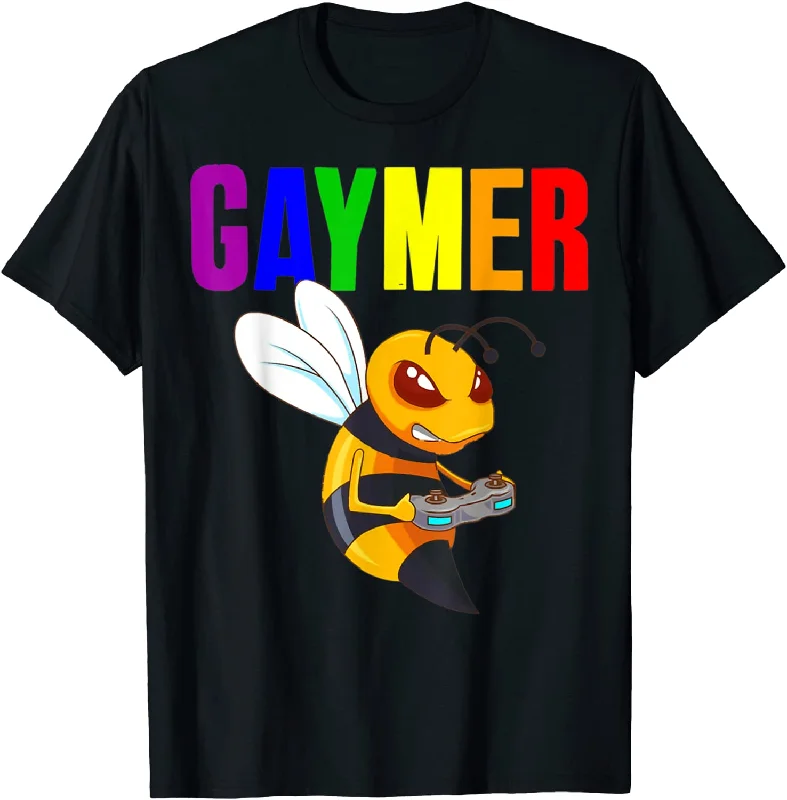 Gift For Gay Gaming, T Shirt For Gay Gaymer Bee Pride LGBT