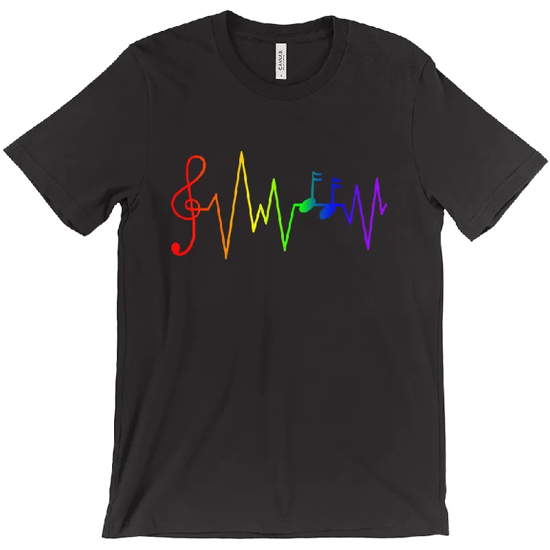 LGBTQ Pride T-Shirt - Music Notes - Unisex