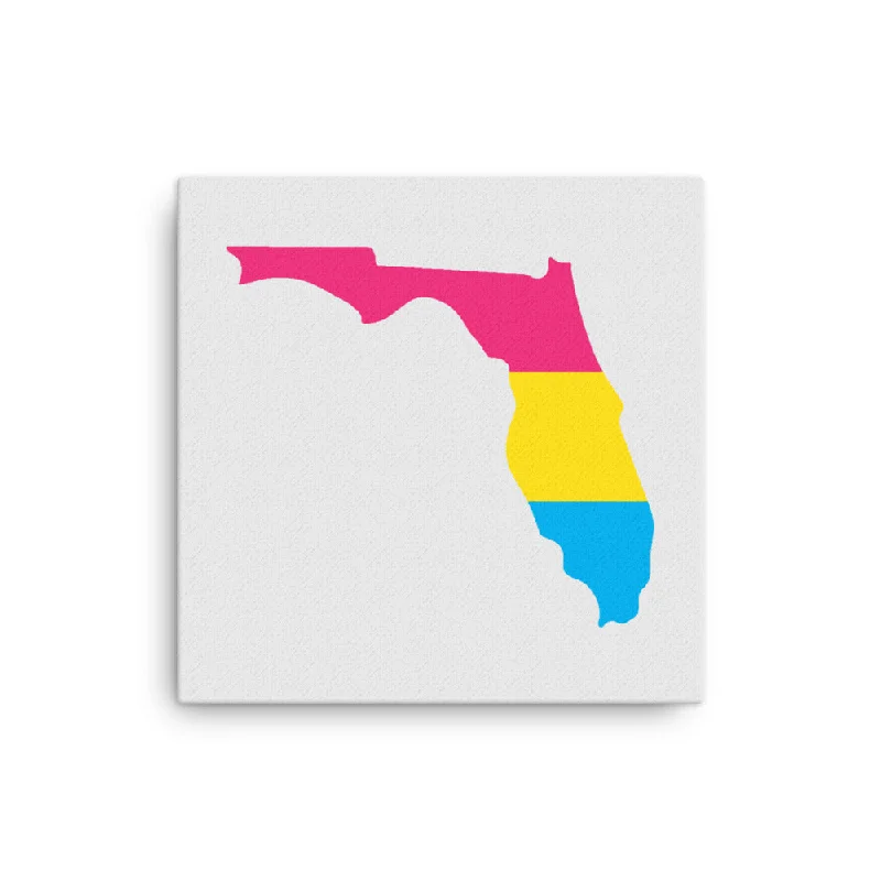 Florida Pansexual Pan Pride Canvas Wall Art