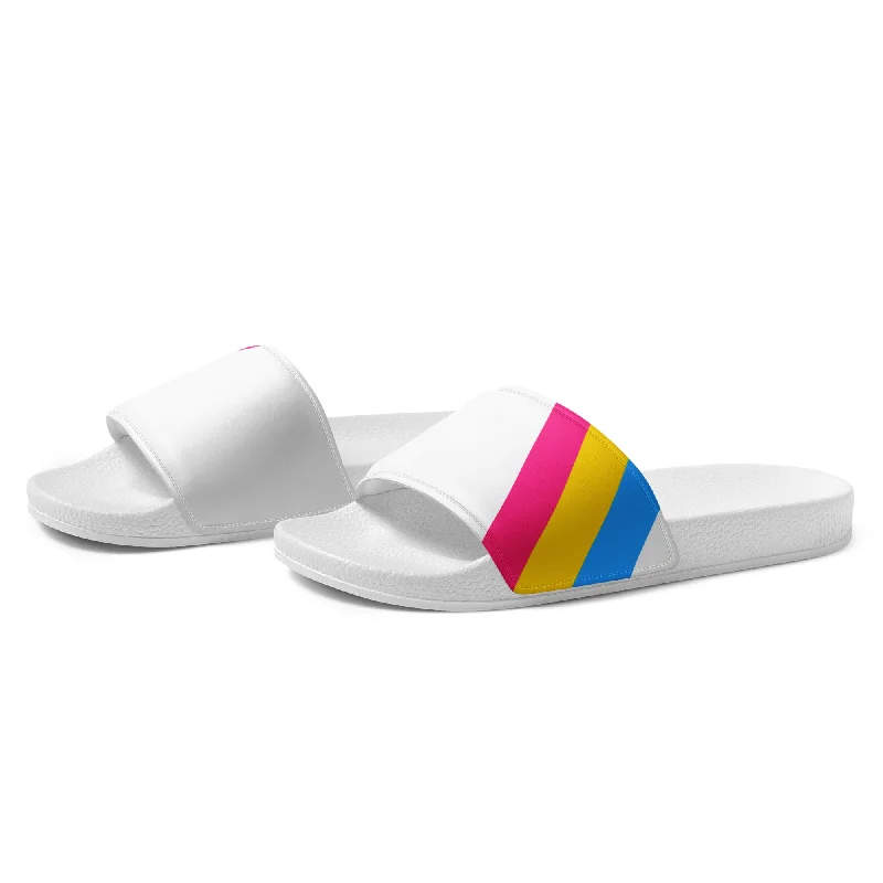 Pansexual Diagonal Flag Colors LGBTQ+ Men's Slides