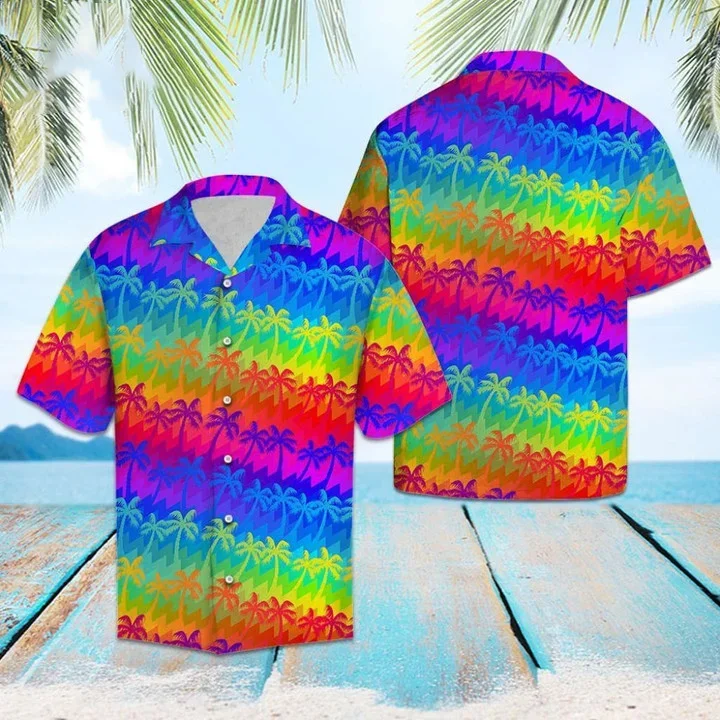 Affordable graphic tees for youth pride groups--Beach Shirt Lgbt Rainbow Coconut Palm Hawaii Shirt , Rainbow Hawaiian Shirt Affordable graphic tees for youth pride groups--Beach Shirt Lgbt Rainbow Coconut Palm Hawaii Shirt , Rainbow Hawaiian Shirt