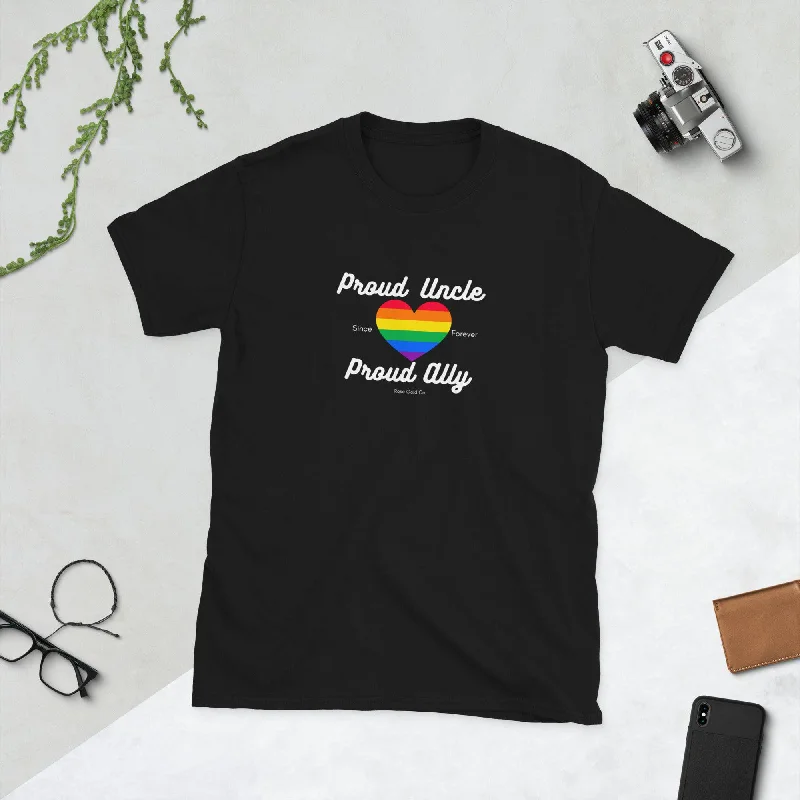 Soft breathable graphic tees for summer pride events--Proud Uncle Ally Pride Short-Sleeve Unisex T-Shirt Soft breathable graphic tees for summer pride events--Proud Uncle Ally Pride Short-Sleeve Unisex T-Shirt
