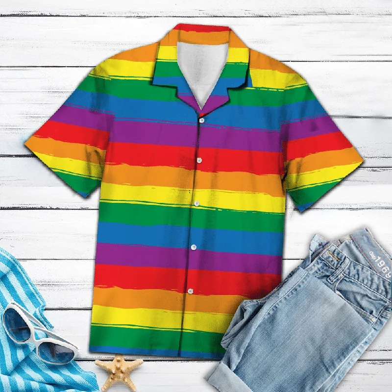 Best graphic tees for pride month fundraisers--Gay Pride T Shirt, LGBT Stripe Rainbow Nice Ornamental Hawaiian Shirt Best graphic tees for pride month fundraisers--Gay Pride T Shirt, LGBT Stripe Rainbow Nice Ornamental Hawaiian Shirt