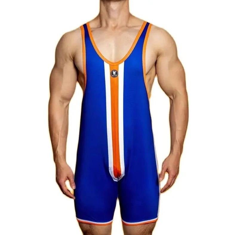 DM Striped Wrestling Singlet