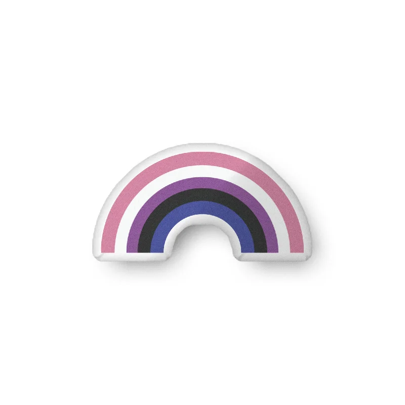 Genderfluid Rainbow Pillow