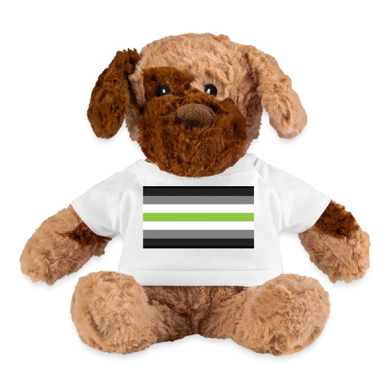 Agender Pride Flag Plush Dog Stuffed Animal