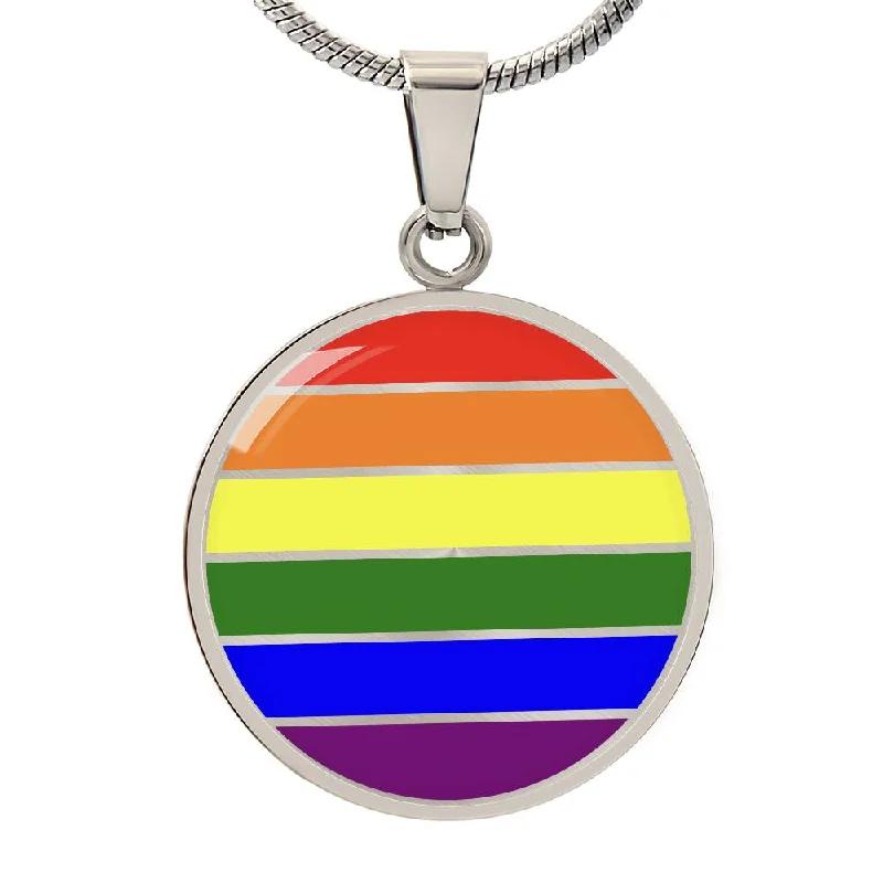 LGBTQ Pride Circle Pendant Necklace