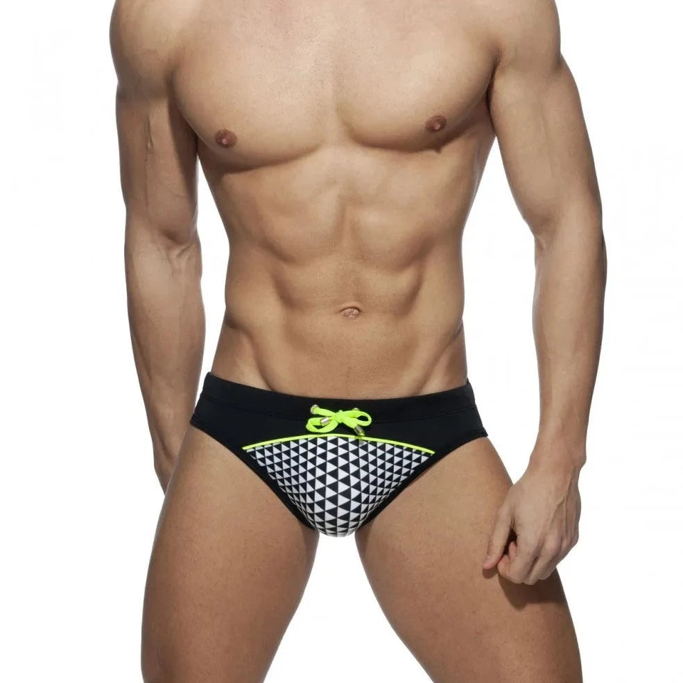 Men's Checker Flash Swim Briefs