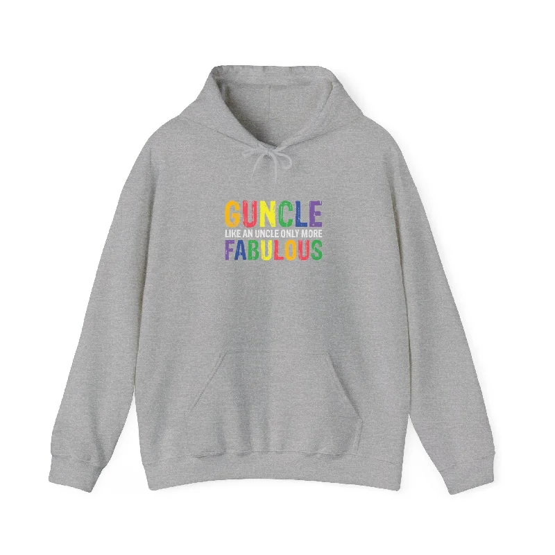 Affordable graphic tees with gender-neutral designs--Gay Uncle Pride Hooded Sweatshirt Affordable graphic tees with gender-neutral designs--Gay Uncle Pride Hooded Sweatshirt
