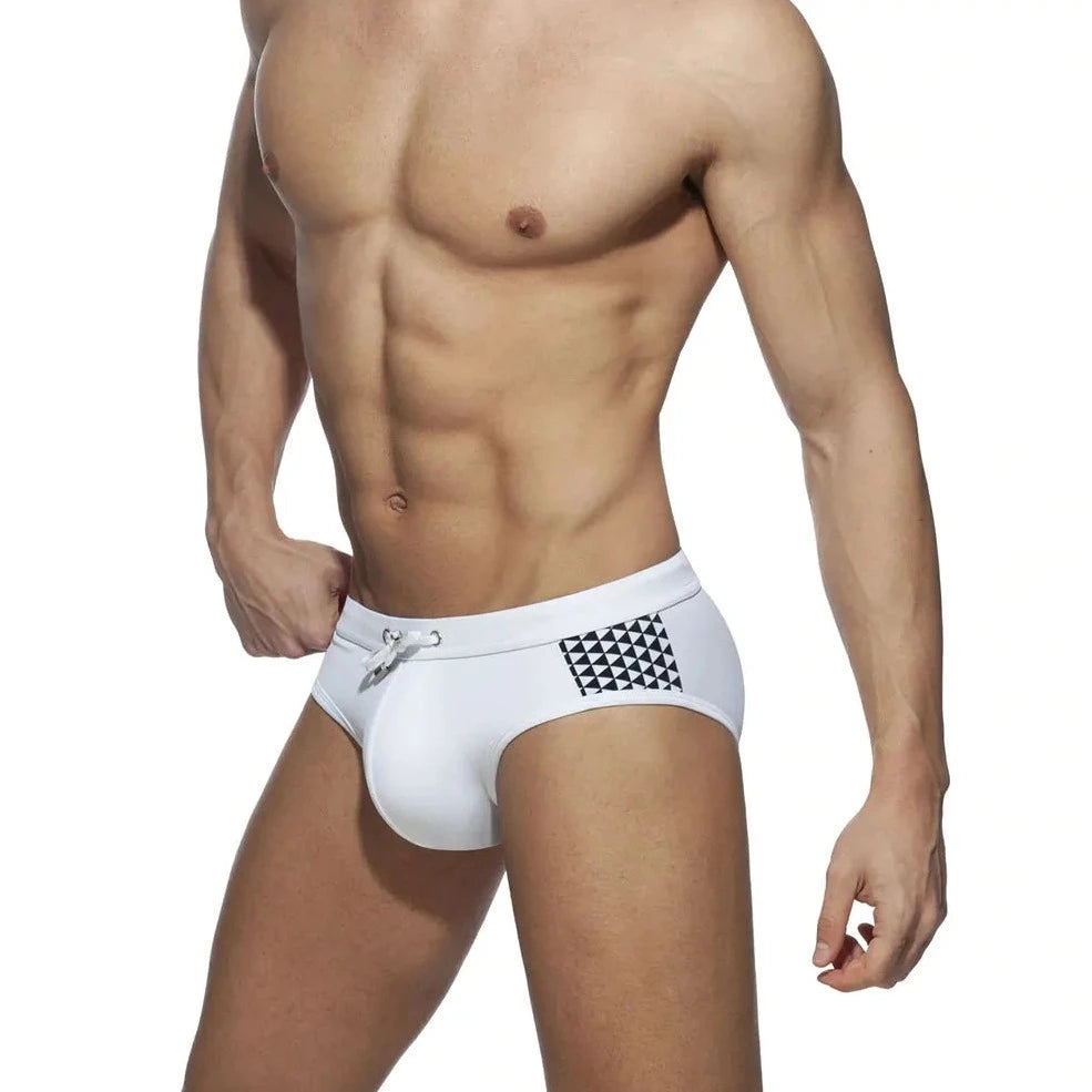 Monochrome Matrix Swim Briefs