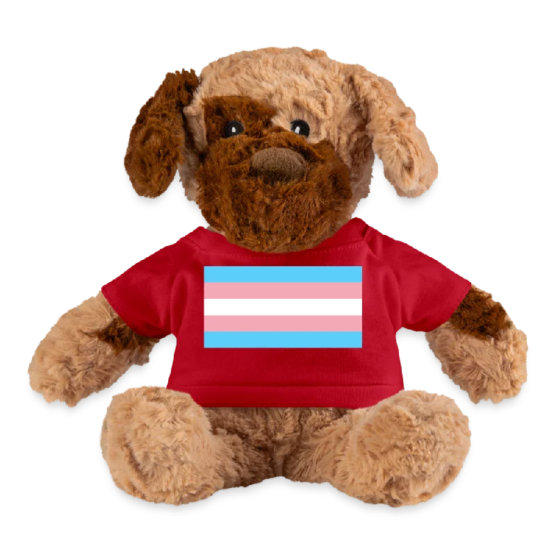 Transgender Trans Pride Flag Plush Dog Stuffed Animal