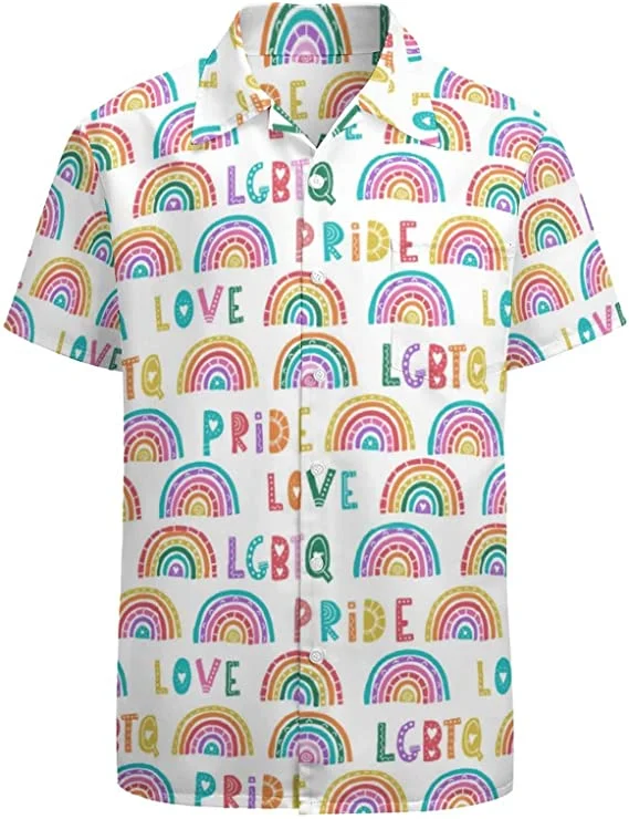 Lgbtq Pride Hawaiian Shirt, Pride Month Clothing, Gay Pride Apparel, Hawaii 3D T Shirt For Gaymer Lgbtq Pride Hawaiian Shirt, Pride Month Clothing, Gay Pride Apparel, Hawaii 3D T Shirt For Gaymer