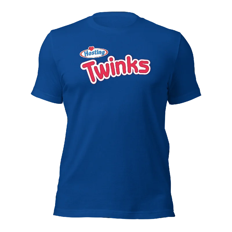 Graphic pride t-shirts with bold feminist slogans--Hosting Twinks - T-shirt