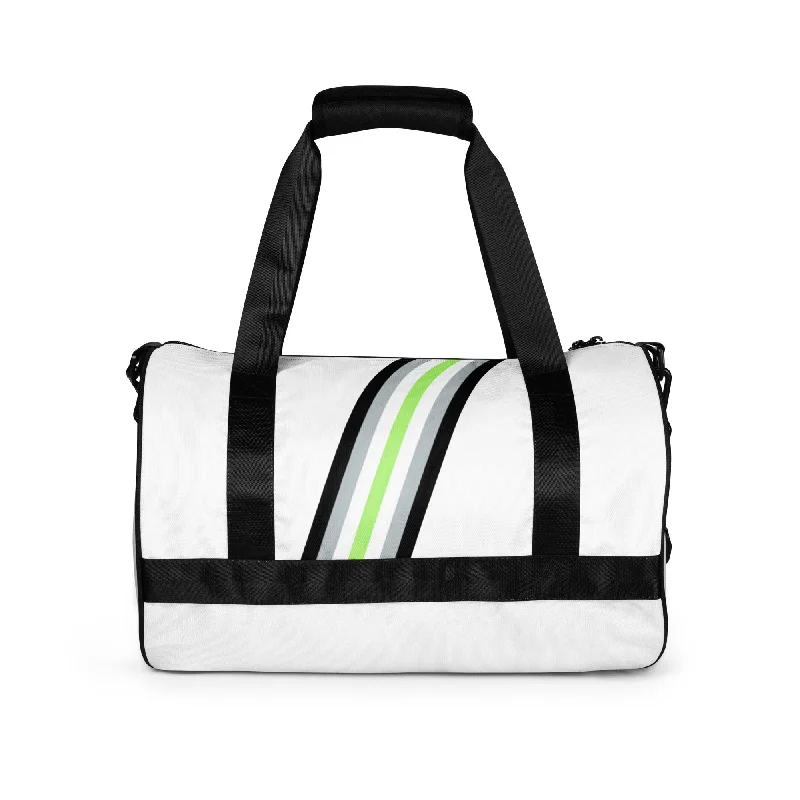 Agender Diagonal Flag Colors LGBTQ+ Gym Bag