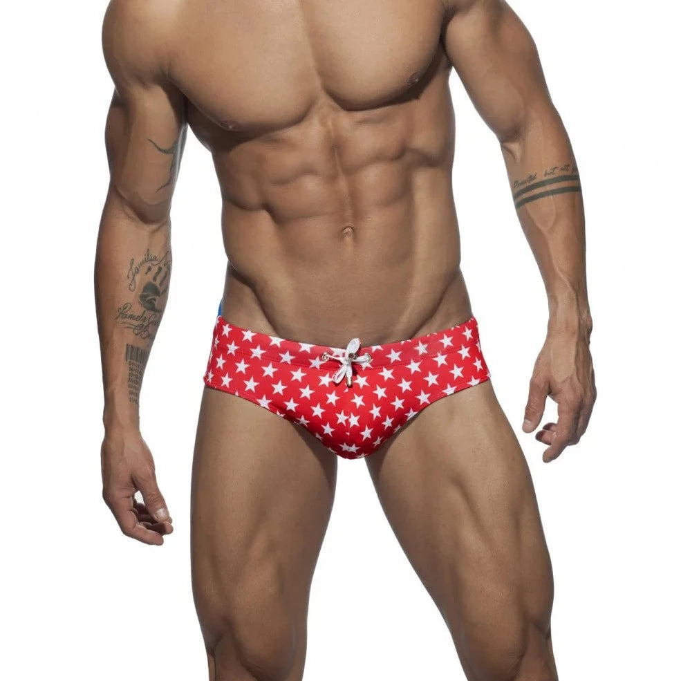 Men's Bowtie Stars Swim Briefs