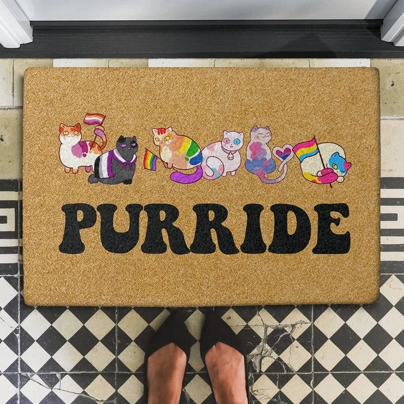 Lgbtq Doormat, Pride Doormat, Welcome Mat, Funny Cat Home Decor, Purride Lgbt Community Doormat Lgbtq Doormat, Pride Doormat, Welcome Mat, Funny Cat Home Decor, Purride Lgbt Community Doormat