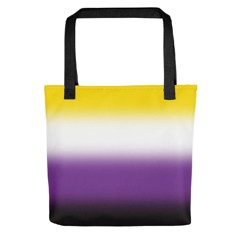 Nonbinary Enby Pride Tote Bag - Ombre