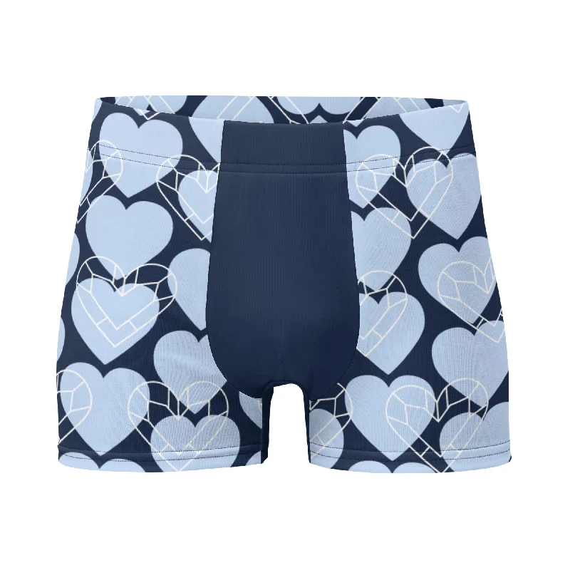 Blue Hearts Mens Boxer Briefs Underwear