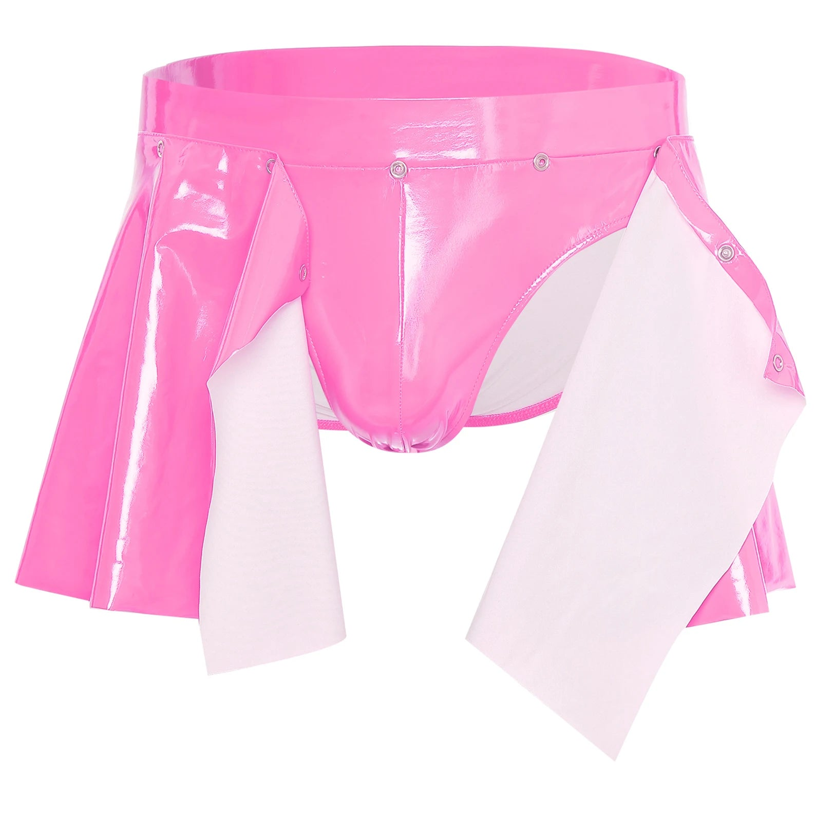 Men’s Snap & Strut PVC Kink Skirt Brief