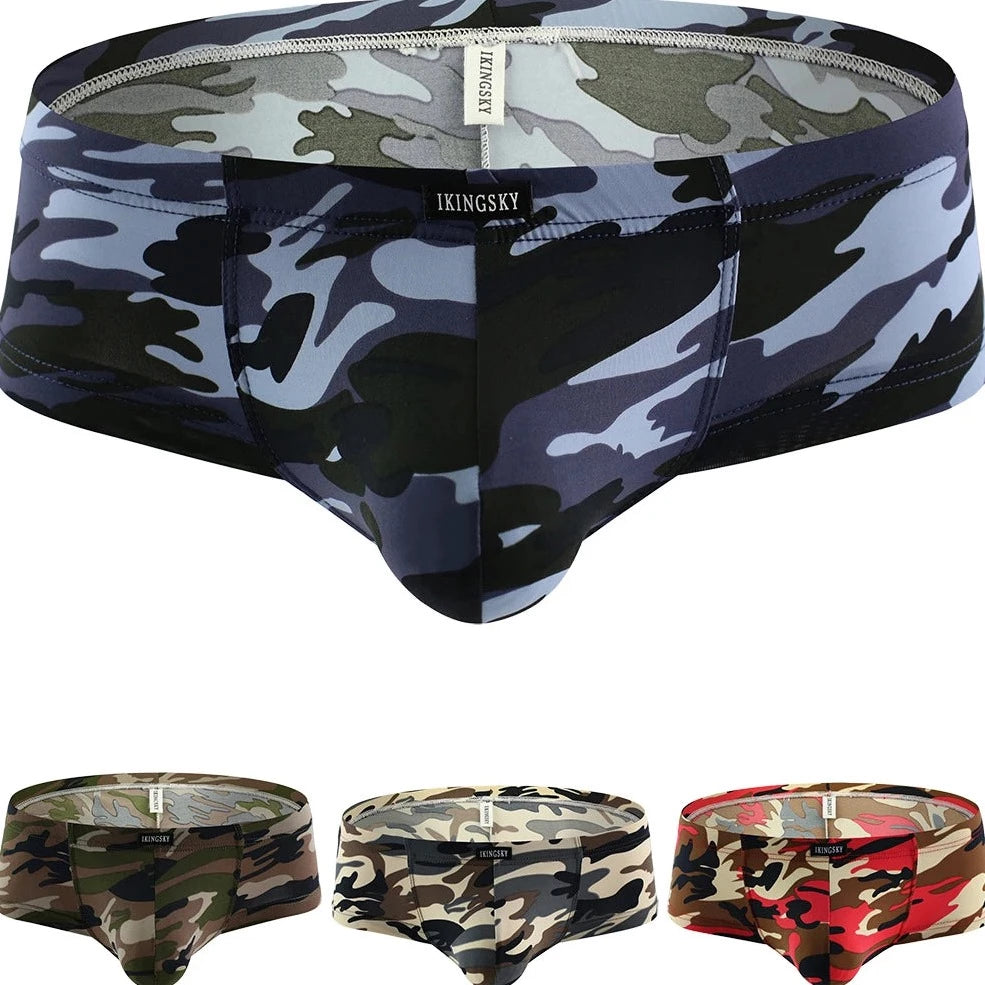 Men's Buns Out Camo Square Cut Boxer Briefs 4-Pack