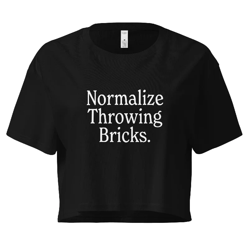 Normalize Throwing Bricks Unisex Crop Top