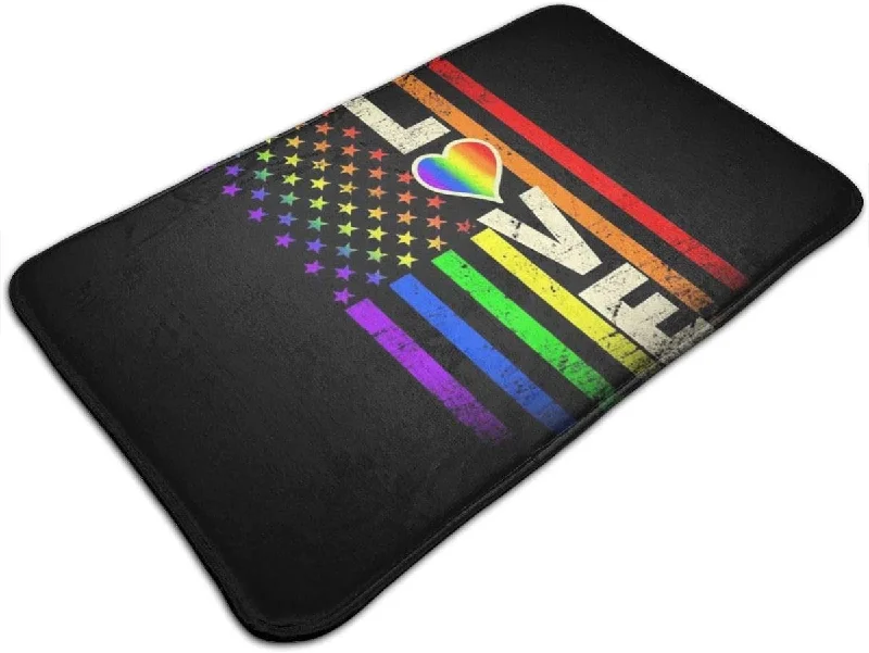 Outdoor Indoor Pride Doormat Love Gay Pride Rainbow American Mat Welcome Non Slip Doormats Outdoor Indoor Pride Doormat Love Gay Pride Rainbow American Mat Welcome Non Slip Doormats