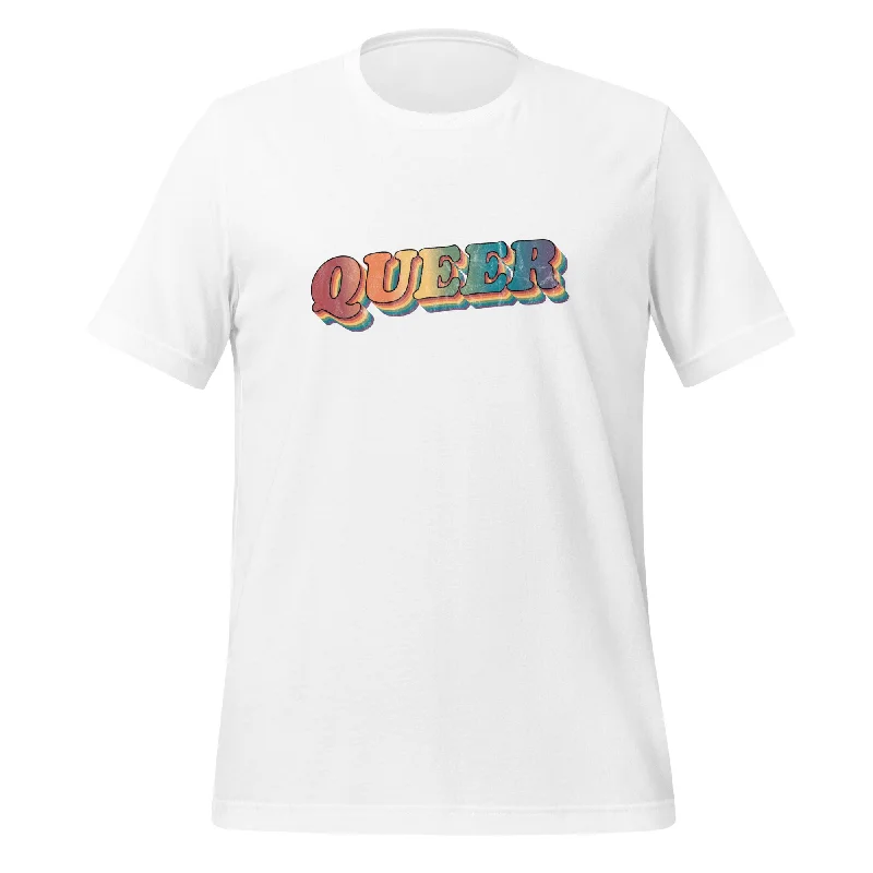 Best graphic tees for queer youth empowerment--Retro Queer Unisex T-Shirt
