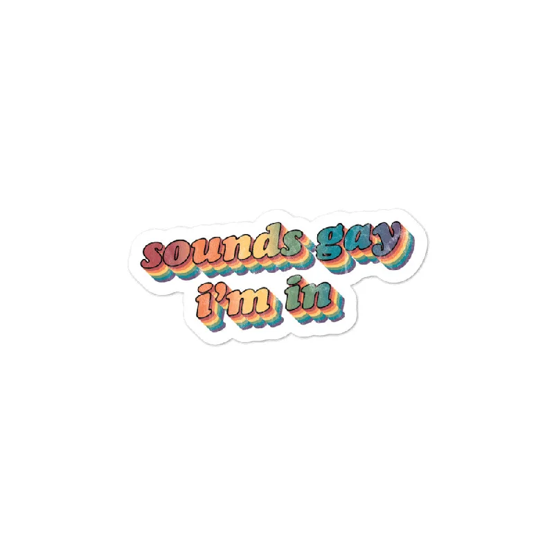 Retro Sounds Gay I'm In Sticker