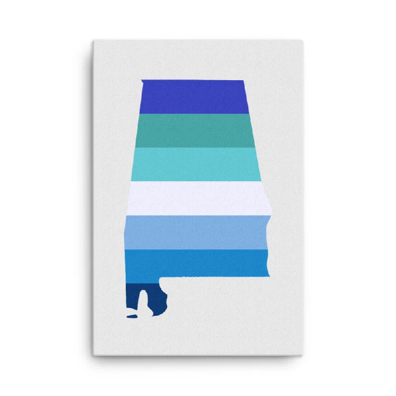Alabama Gay Mens MLM Pride Canvas Wall Art