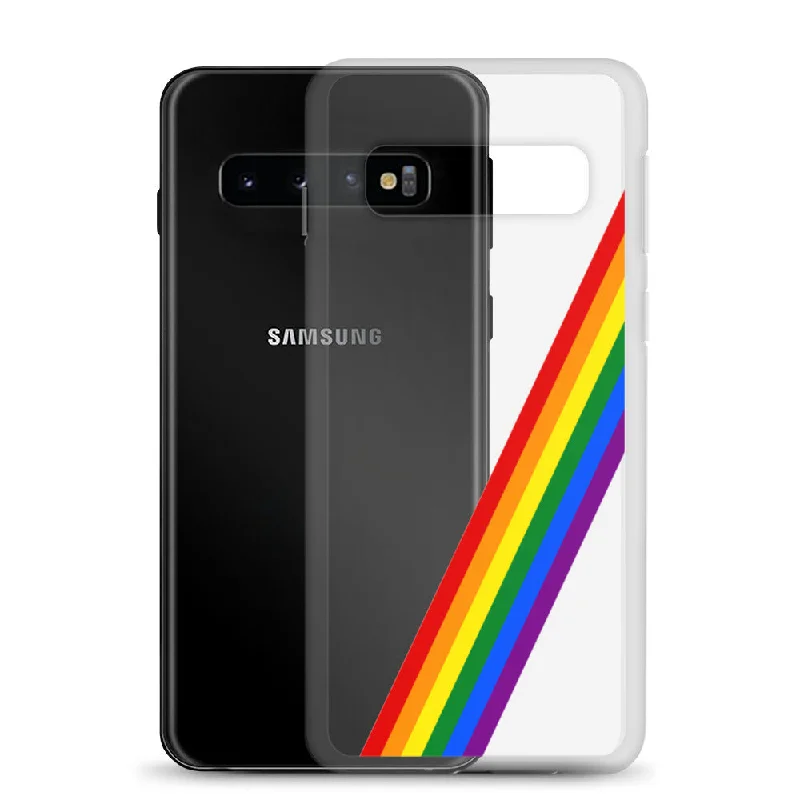 Gay Pride Diagonal Rainbow Flag LGBTQ+ Samsung Phone Case