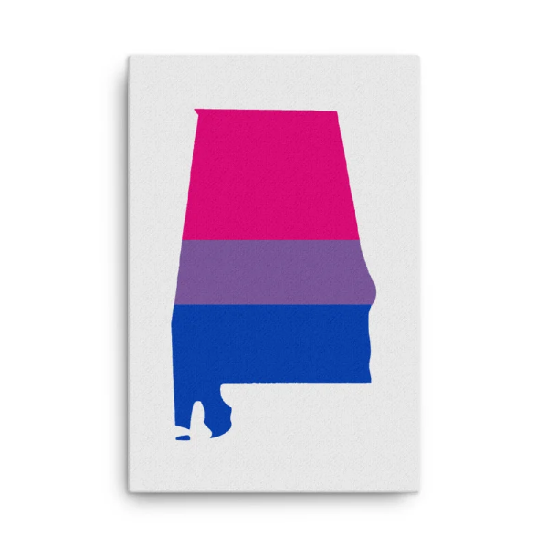 Alabama Bisexual Bi Pride Canvas Wall Art
