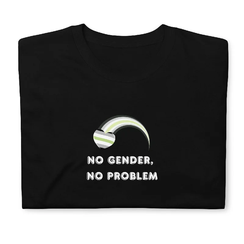 Best graphic tees for LGBTQ+ visibility and support--No Gender No Problem Agender Shirt Best graphic tees for LGBTQ+ visibility and support--No Gender No Problem Agender Shirt