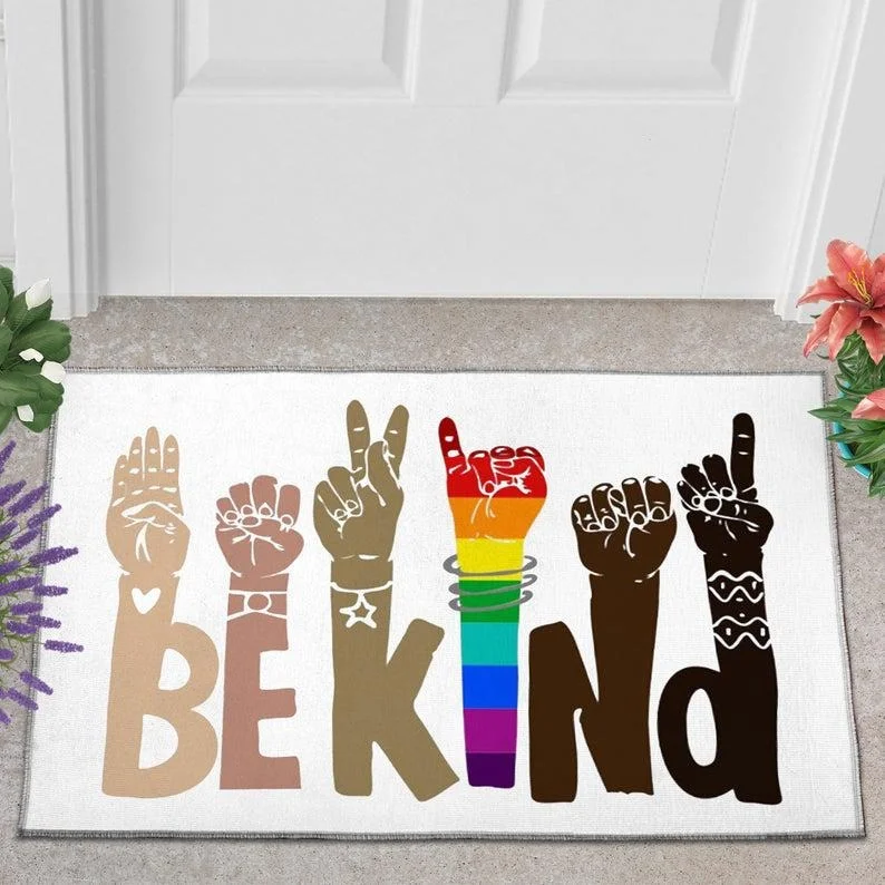 Pride Lgbt Door Mat Be Kind Doormat, Pride Doormat, Black Lives Matter Doormat