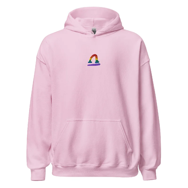 Best hoodies for pride allyship and support--Libra Rainbow Embroidered Unisex Hoodie Best hoodies for pride allyship and support--Libra Rainbow Embroidered Unisex Hoodie