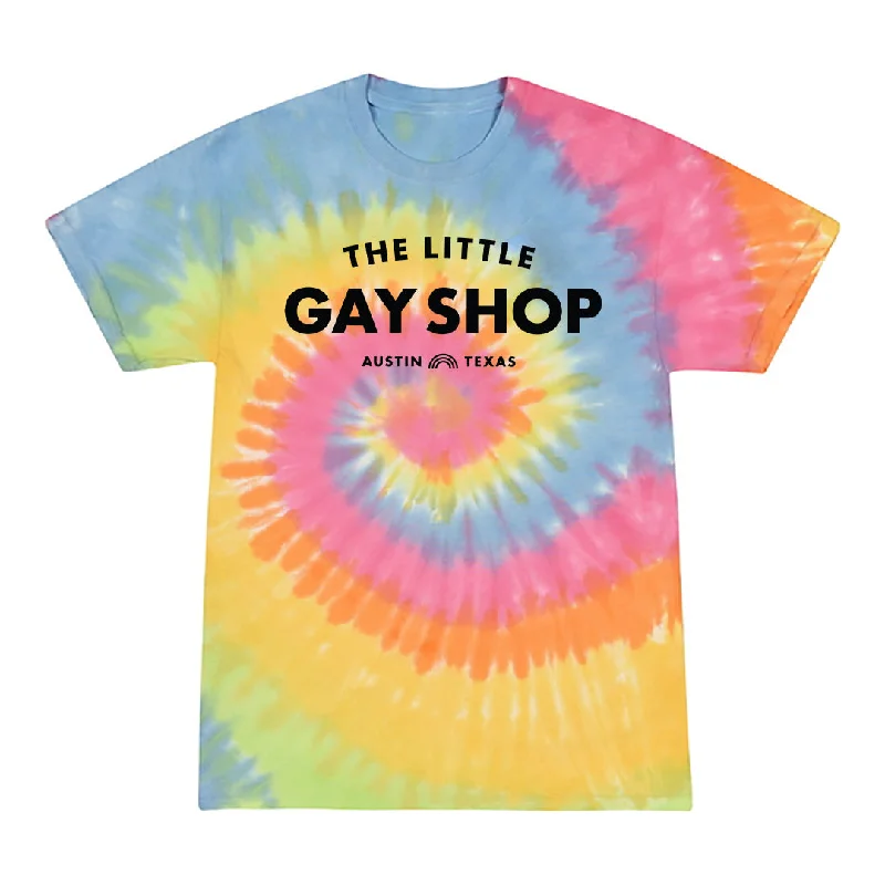 Comfortable graphic tees with tagless labels--The Little Gay Shop Tie Dye - Tee Shirt Comfortable graphic tees with tagless labels--The Little Gay Shop Tie Dye - Tee Shirt