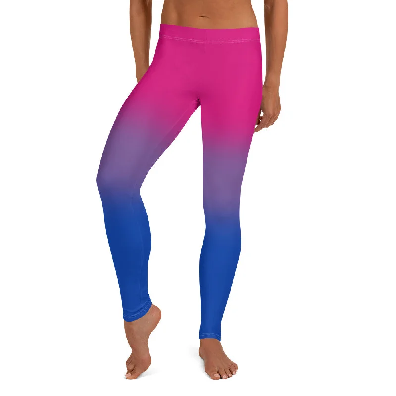 Bisexual Bi Pride Women's Leggings Yoga Pants in Ombre