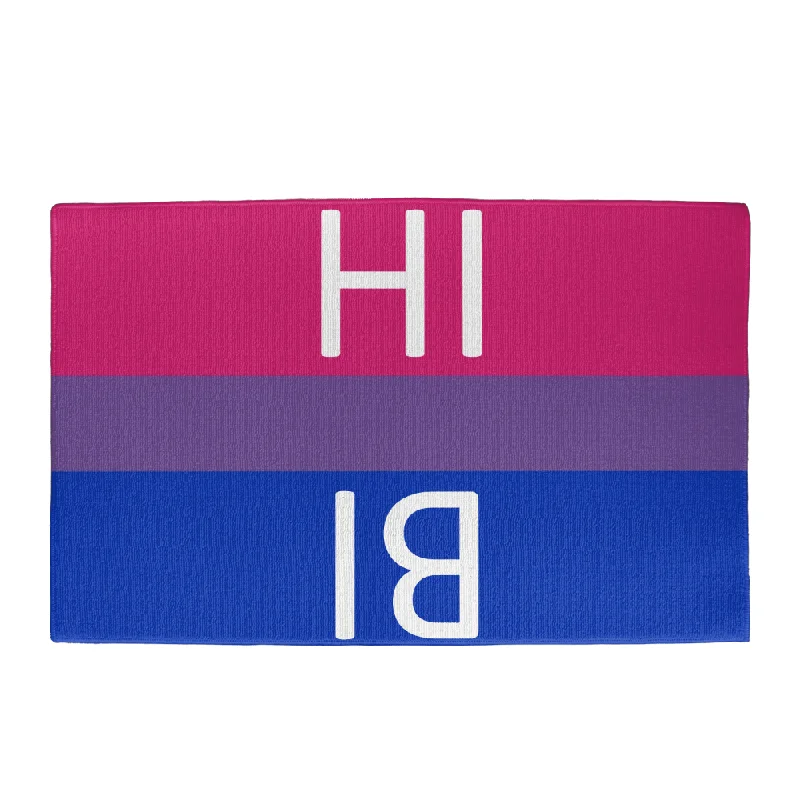 Bisexual Bi Pride Doormat - HI BI