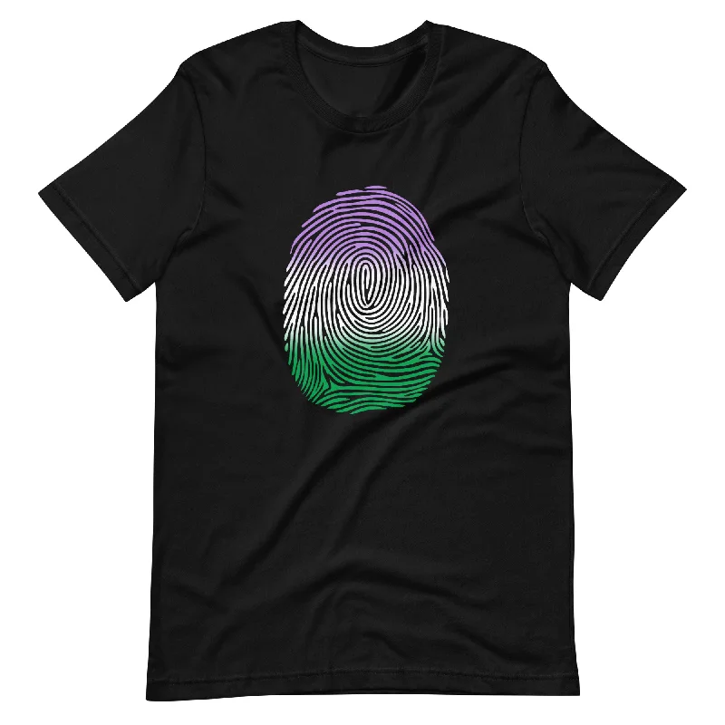 Genderqueer Pride Identity Fingerprint Shirt - Unisex