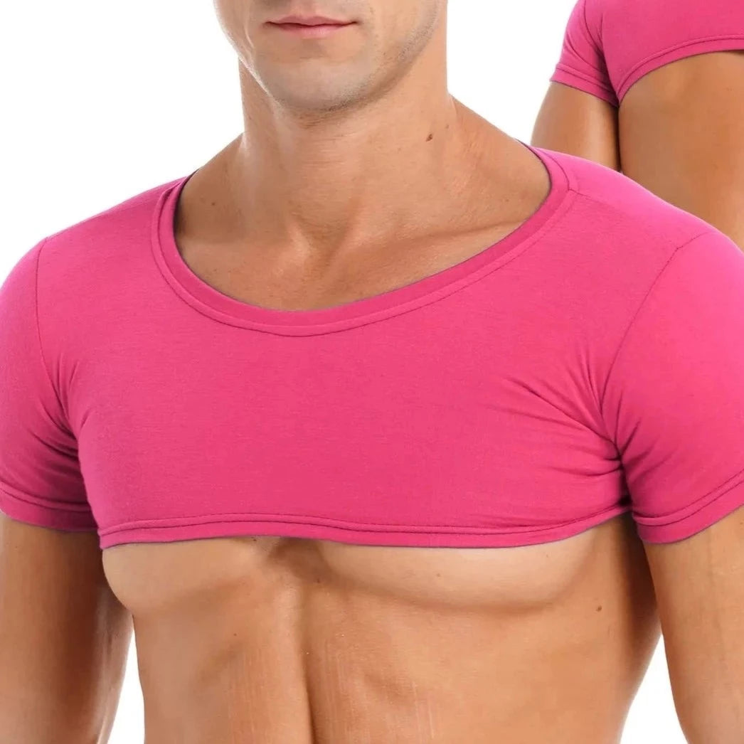 Men's Casual Solid Crop Top
