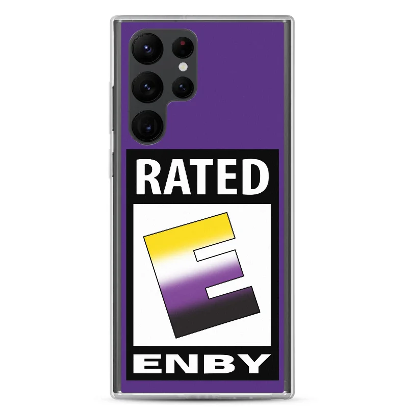 Nonbinary Enby Pride Samsung Galaxy Phone Case - Rated E For Enby