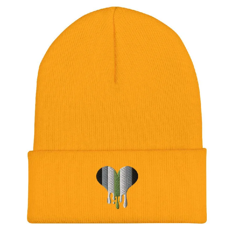 Agender Melting Heart Cuffed Beanie